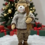 Стоящо коледно мече със ски – мигновен уют и празнично настроение във всеки дом, снимка 4