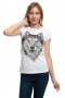 Нова дамска тениска с дигитален печат Хъски със сини очи, снимка 9
