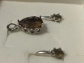 Сребърен комплект обици и медальон със Султанит , снимка 7