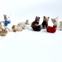 лот порцелан и керамика фигурки на котки, снимка 1 - Колекции - 40220862