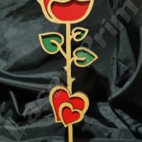 Червена роза със сърце, снимка 1 - Романтични подаръци - 39409433