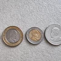 Монети. Африка. Кения. 50 цента, 1, 5, 10 и 20 шилинга. UNC. Чисто нови. 5 бройки., снимка 4 - Нумизматика и бонистика - 44571986