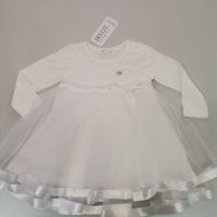 Бяла рокля с тюл  Размери -86,92,98,104,110 Цена -25 лв, снимка 1 - Детски рокли и поли - 35018460