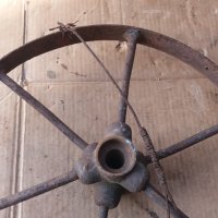 възрожденско колело от каруца, двуколка - направено на полилей , снимка 6 - Антикварни и старинни предмети - 39731473