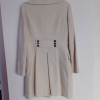 Намаление !Елегантно дамско палто екрю, снимка 3 - Палта, манта - 31456156