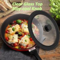 Универсален стъклен капак , снимка 1 - Прибори за хранене, готвене и сервиране - 44492779