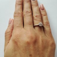 Сребърен пръстен с цирконий - 925 сребро, снимка 2 - Пръстени - 30705101