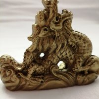 Сувенир малка статуетка китайски дракон в бронзов цвят , снимка 10 - Статуетки - 44466424