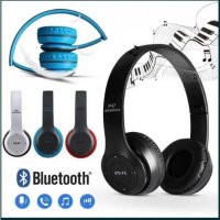 Безжични Bluetooth слушалки P47, FM радио, MP3 player, Вграден микрофо, снимка 4 - Слушалки и портативни колонки - 31023384