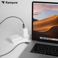  Rampow USB C към USB C кабел, PD 3.0 - 20 V/3 A 60 W, 2 метра,найлонова оплетка, бързо зареждане, снимка 8 - USB кабели - 40114929