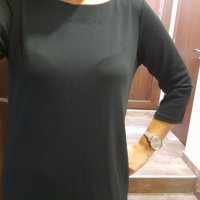 Черна рокля VILA № М- Л с дантелен бордюр, снимка 3 - Рокли - 37768031
