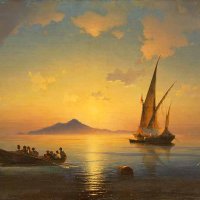 Айвазовский. ”Неаполитански залив”, 1841г., картина, снимка 1 - Картини - 32203027