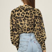 Дамска риза с дълъг ръкав и леопардов принт, снимка 7 - Ризи - 40526135