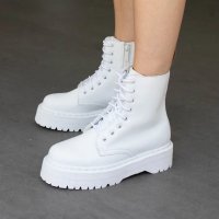 НОВИ Dr. Martens Vegan Jadon II Mono Kemble Platform Boots ОРИГИНАЛНИ дамски кубинки 38/39/40/41, снимка 11 - Дамски боти - 39381258