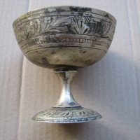 Посребрена чаша , снимка 2 - Антикварни и старинни предмети - 30107752
