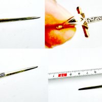 Винтидж комплект от 12 ретро испански миниатюрни мечове Толедо кирки за коктейли, снимка 3 - Колекции - 38345242