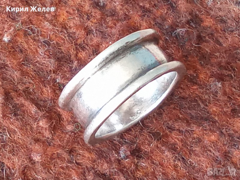 СРЕБЪРНА АРТ ДИЗАЙНЕРСКА ХАЛКА ПРЪСТЕН МАСИВНО СРЕБРО 925 БУТИКОВО БИЖУ 25988, снимка 1