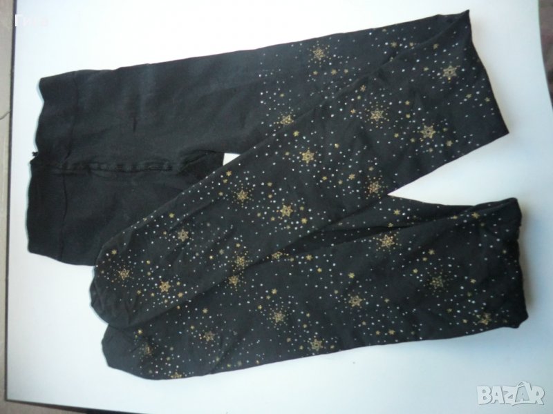плътен черен чорапогащник звезди, снимка 1