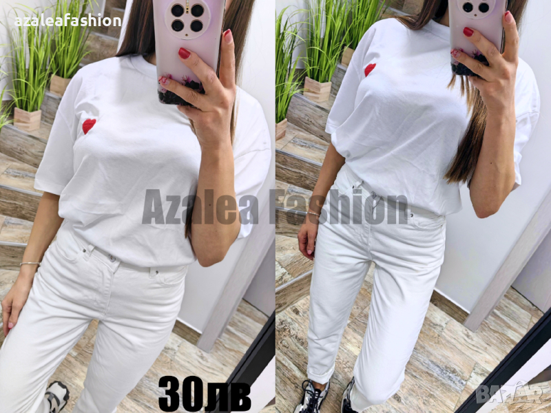 Дамска тениска със сърце, снимка 1