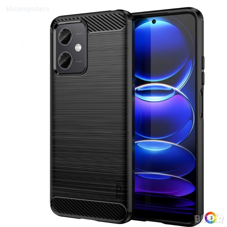 Xiaomi Redmi Note 12 5G / Poco X5 5G MOFI Carbon Fiber Калъф и Протектор, снимка 1