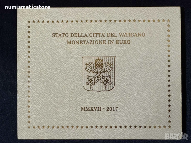 Ватикана 2017 г. - комплектен сет от 1 цент до 2 евро BU, снимка 1