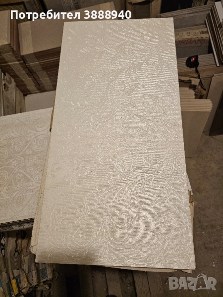 Гранитогресни плочки "Lafaenza"- крем/флорални/релефни , снимка 1