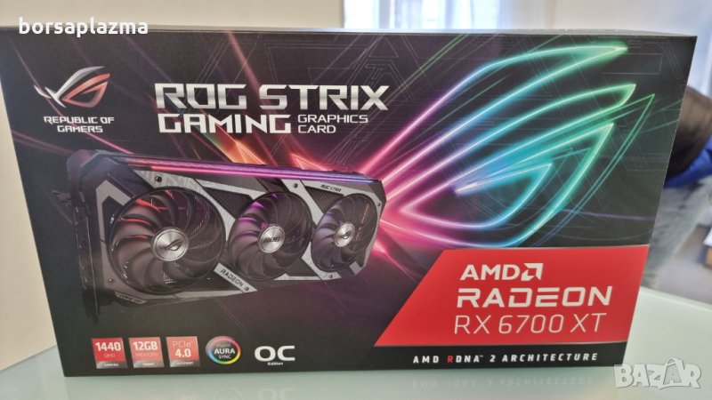 Чисто нова видеокарта ASUS ROG STRIX RX 6700XT OC Edition LHR, снимка 1