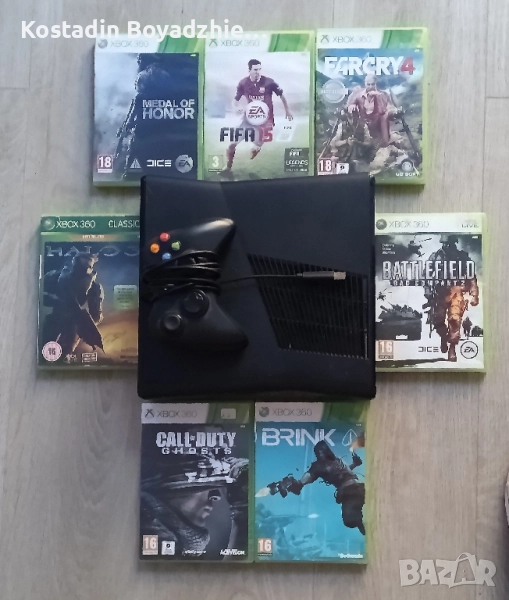 XBOX 360 с контролер и 7 игри , снимка 1