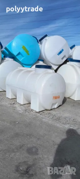 750-Литрови Хоризонтални Резервоари от „Политрейд“, снимка 1