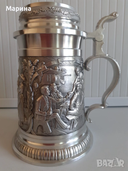 Халба за бира от калай 650 мл.,  Antik*Vintage #57, снимка 1