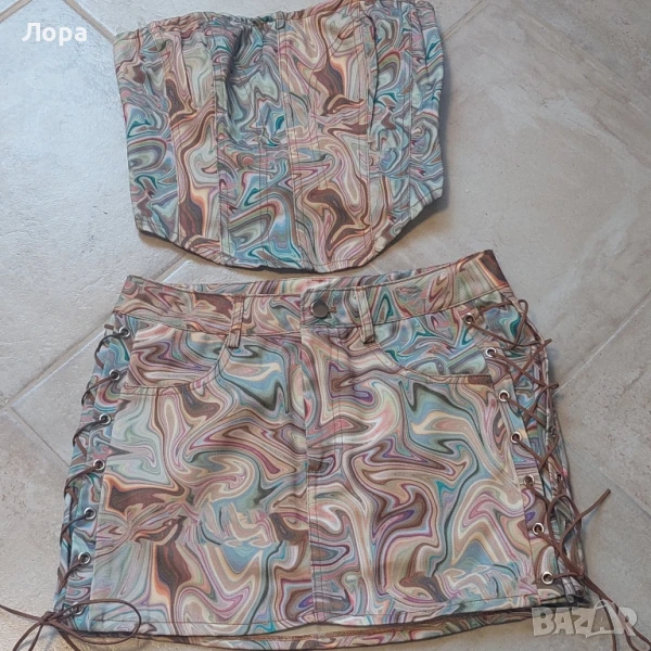Дамски комплект пола и бюстие , снимка 1