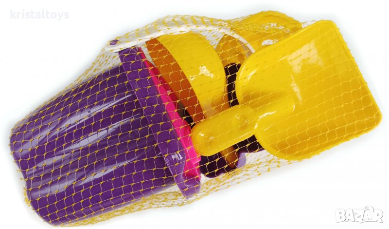 Кофичка за пясък с 5 части - сито, лопатка и две форми за пясък, снимка 1