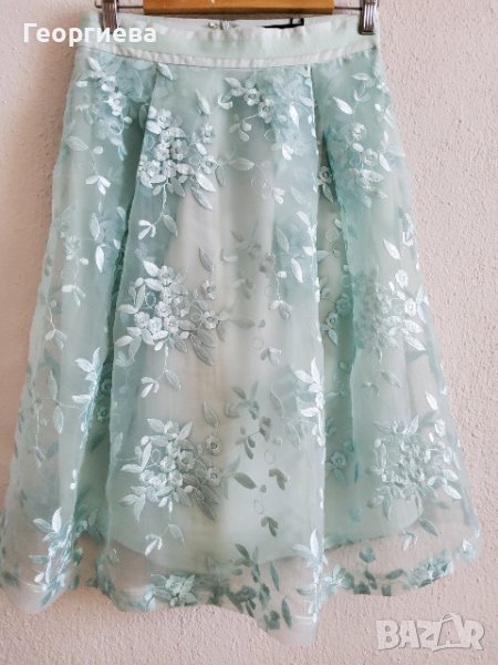 Тюркоазена дантелена пола, снимка 1