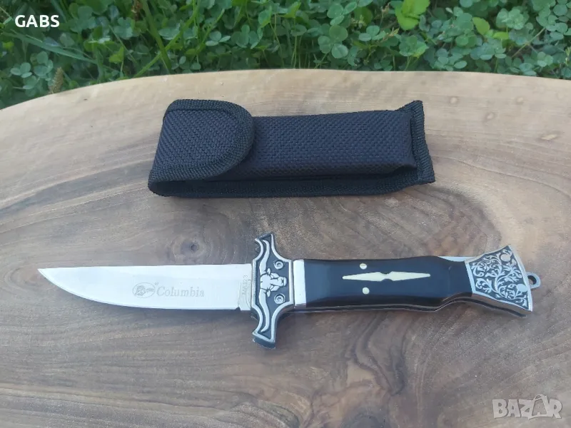 Сгъваем джобен нож Columbia pocket knife с дръжка от дърво, снимка 1
