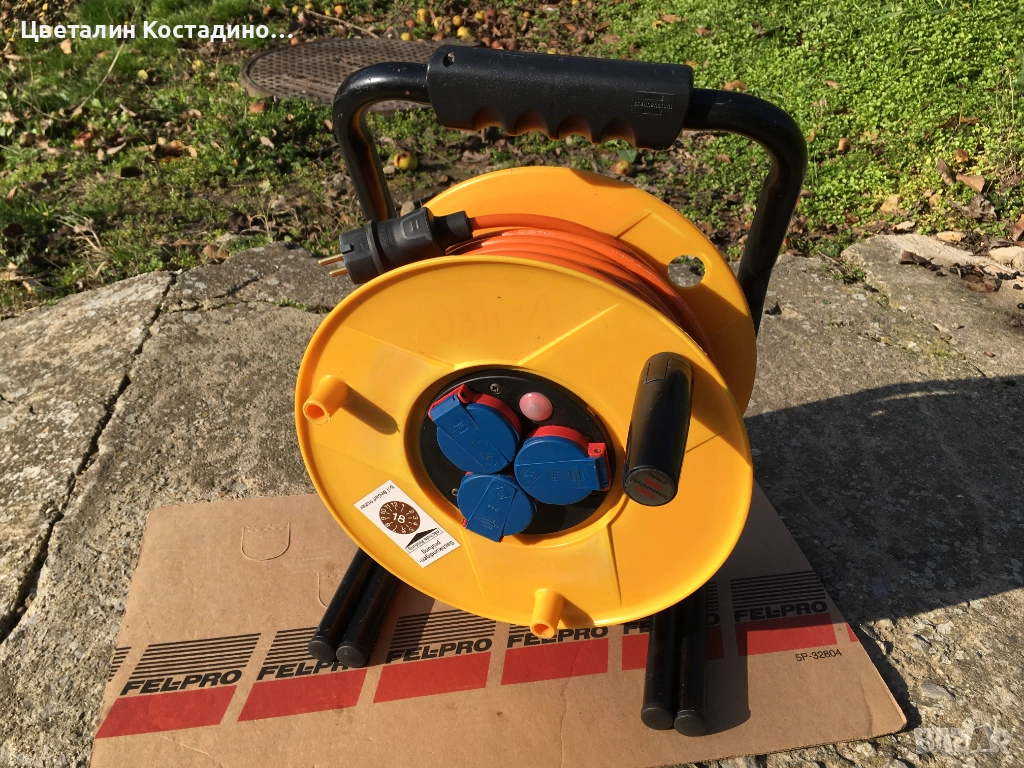 немска макара с кабел 42м на марката "Brennenstuhl", снимка 1