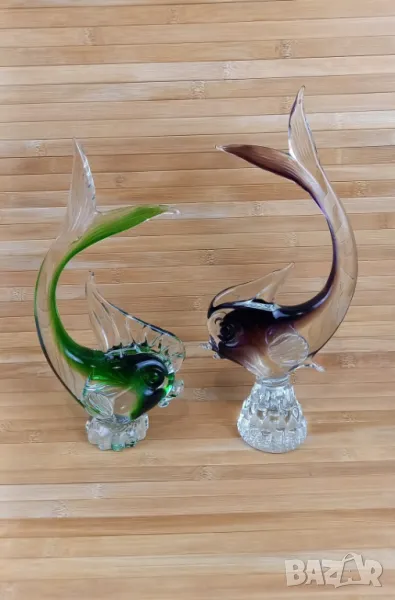 Две стъклени риби - Мурано, снимка 1