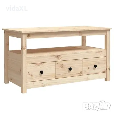 vidaXL Кафе маса, 102x49x55 см, борово дърво масив(SKU:820931), снимка 1