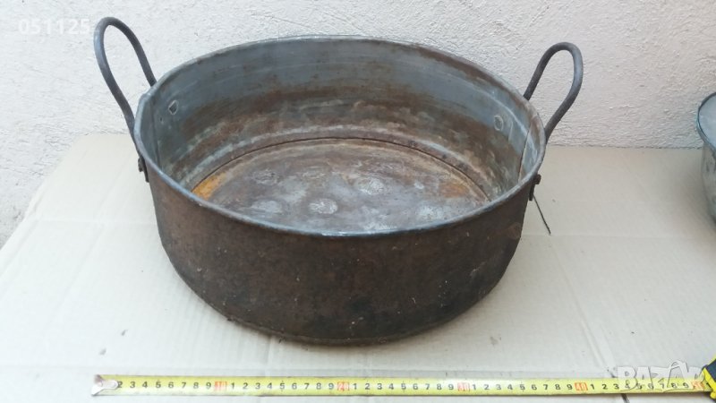стара метална огромна тава за лютеница и др. , снимка 1