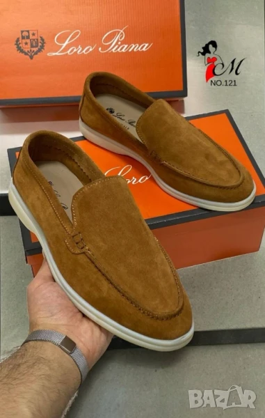 мъжки мокасини loro piana от естествен велур , снимка 1