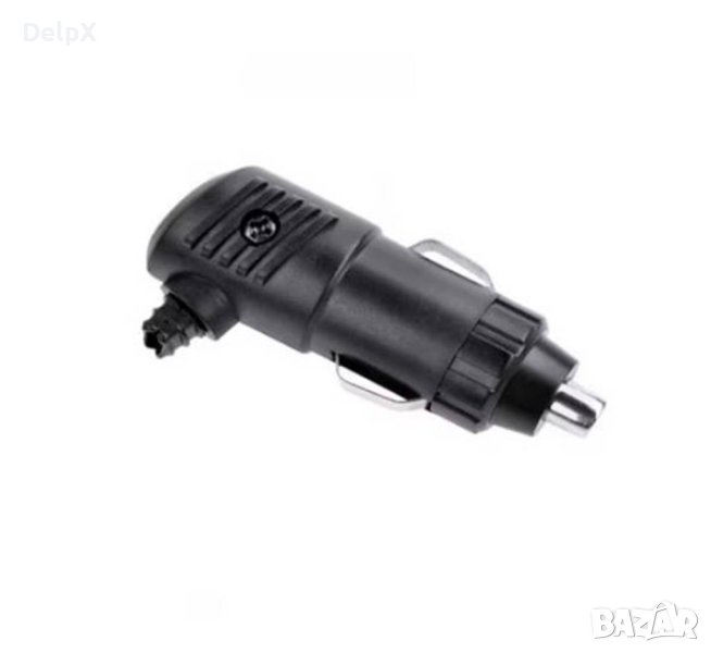 Автомобилна букса, за запалка(м), ъглова, предпазител, Ф20x70mm, снимка 1