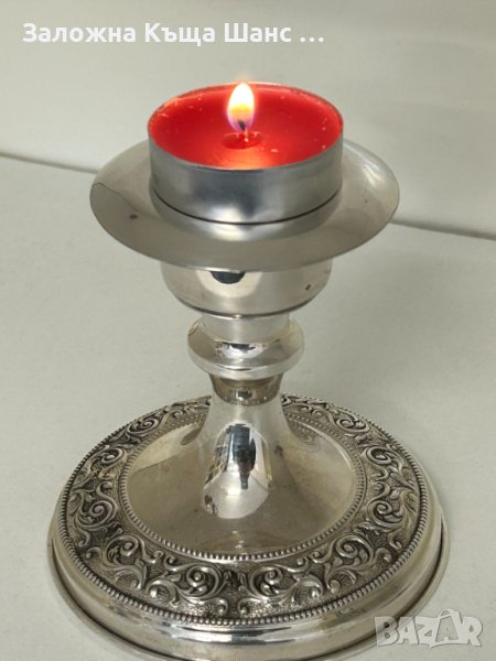 Vintage сребърен свещник 800 проба, снимка 1