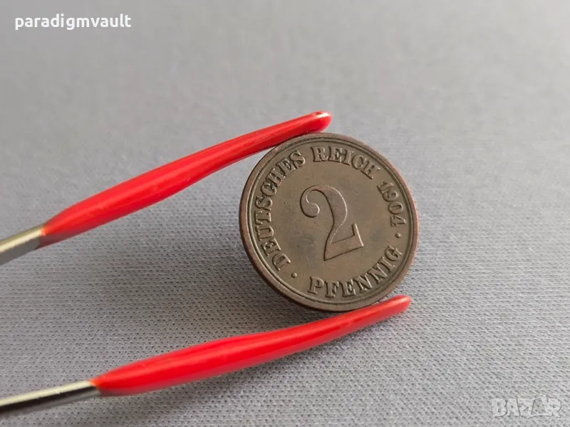 Райх монета - Германия - 2 пфенига | 1904г.; серия А, снимка 1