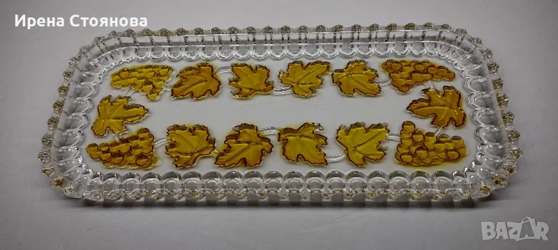 Плато за сервиране Walther Crystal Glas.
, снимка 1