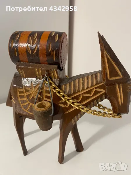 Стара дървена фигура «Магаре», снимка 1