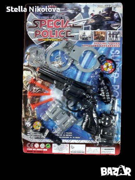 Полицейски комплект с белезници и бинокъл, снимка 1