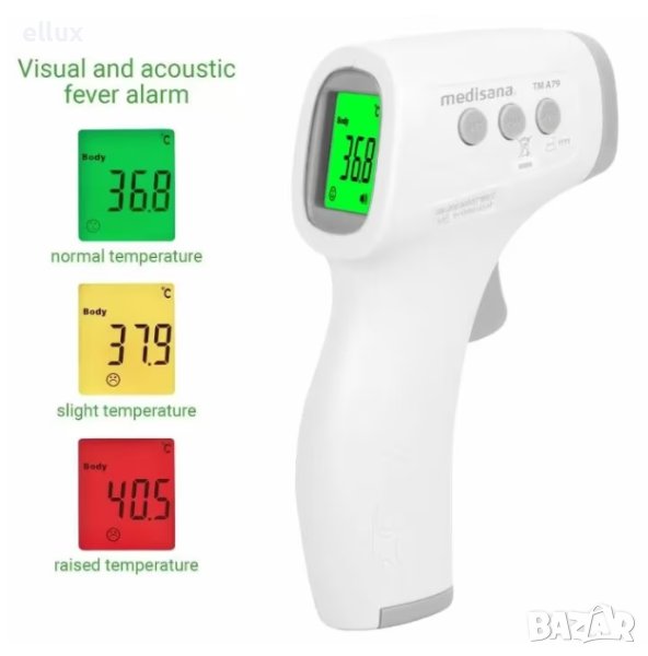Медицински  инфрачервен безконтактен термометър Medisana TM A79, снимка 1