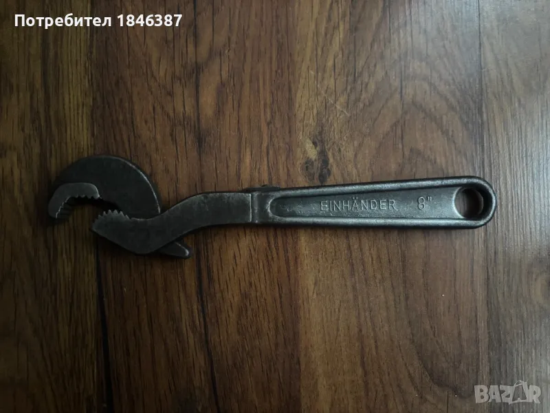 Стар раздвижен ключ 8” Einhander, снимка 1