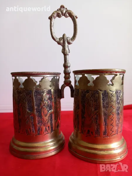 Стар ПЕРСИЙСКИ Бронзов Съд за Прибори, снимка 1