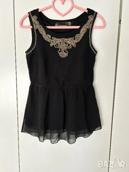 Разпродажба на всичко! Stradivarius дамски черен летен топ размер S, снимка 1