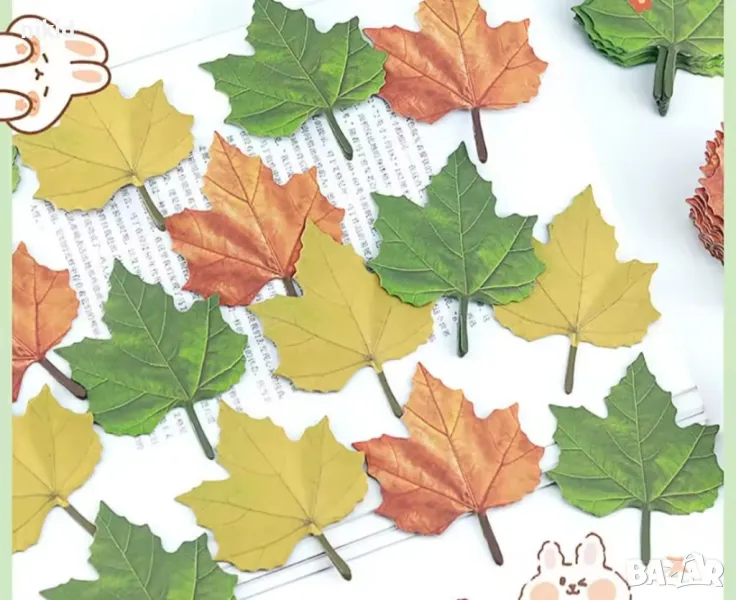 25 бр Изкуствени есенни клен листа листо за декорация и украса хартиени кленови хартия есенна , снимка 1